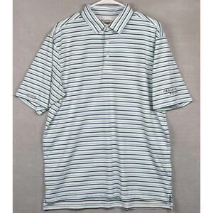 Straight Down Performance Polo Shirt Mens L Blue Grey Rock Golf Club